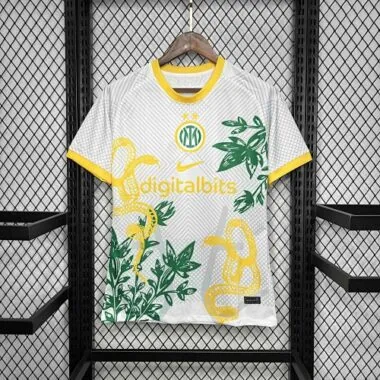 24-25 Inter Milan Snake Yellow Special Edition Kit Soccer Unifrom