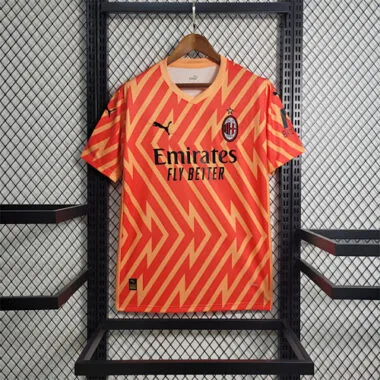 23-24 AC Milan Goalkeeper Orange Size S-XXL Soccer Jersey