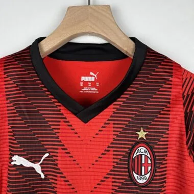 23-24 Kids AC Milan Home Size 16-28 Soccer Jersey
