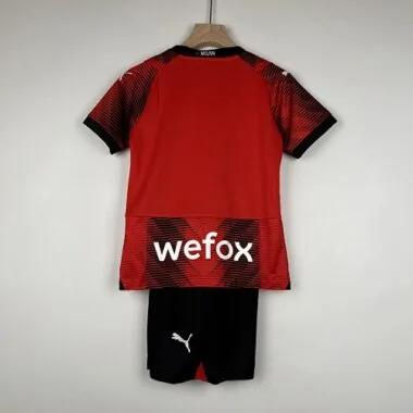 23-24 Kids AC Milan Home Size 16-28 Soccer Jersey