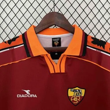 98-99 Roma Home Retro Kit Soccer Uniform