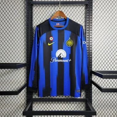 23-24 Inter Milan Home Long Sleeve Size S-4XL Soccer Jerseys