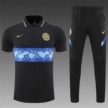 Polo do Inter de Milão, preto e azul
