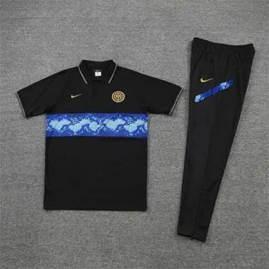 Polo do Inter de Milão, preto e azul