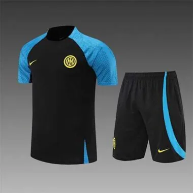 22-23 Inter Milan training suit short sleeve kit Black Blue