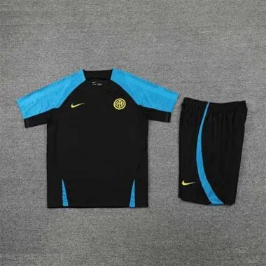 22-23 Inter Milan training suit short sleeve kit Black Blue
