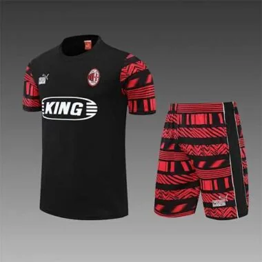 2022/23 AC Milan Training Short Sleeve Kit Black