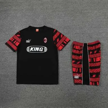 2022/23 AC Milan Training Short Sleeve Kit Black