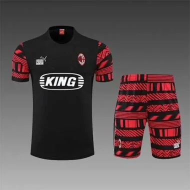 2022/23 AC Milan Training Short Sleeve Kit Black
