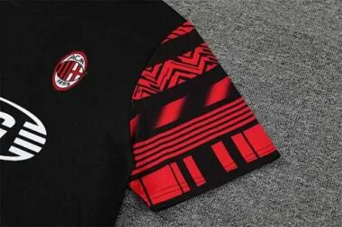2022/23 AC Milan Training Short Sleeve Kit Black