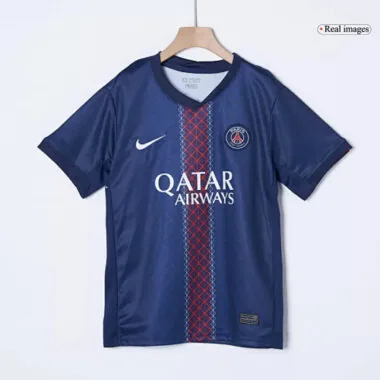 25-26 Kids PSG Home Kids Full Kit Cheap Football Jersey Wholesale Yupoo