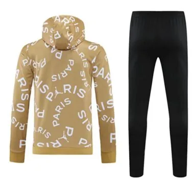 25-26 PSG x Jordan Technical Tracksuit Gold Hoodie Suits Cheap Football Jersey Wholesale Yupoo