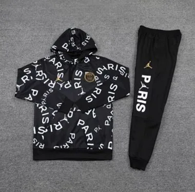 25-26 PSG x Jordan Technical Tracksuit Black Hoodie Suits Cheap Football Jersey Wholesale Yupoo