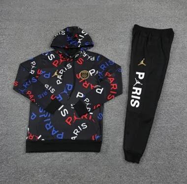 25-26 PSG x Jordan Technical Tracksuit Black Colors Hoodie Cheap Football Jersey Wholesale Yupoo