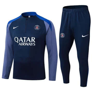 25-26 PSG Navy&Grey Training Kits Long Football Tracksuits Cheap Football Jersey Wholesale Yupoo