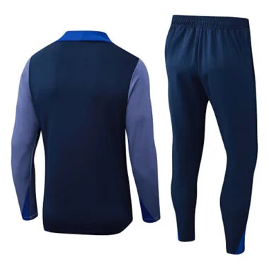 25-26 PSG Navy&Grey Training Kits Long Football Tracksuits Cheap Football Jersey Wholesale Yupoo