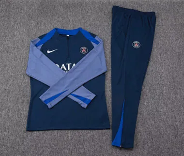 25-26 PSG Navy&Grey Training Kits Long Football Tracksuits Cheap Football Jersey Wholesale Yupoo
