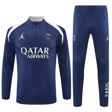 25-26 PSG Navy Training Kits Long Football Tracksuits Cheap Football Jersey Wholesale Yupoo