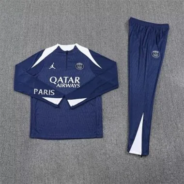 25-26 PSG Navy Training Kits Long Football Tracksuits Cheap Football Jersey Wholesale Yupoo