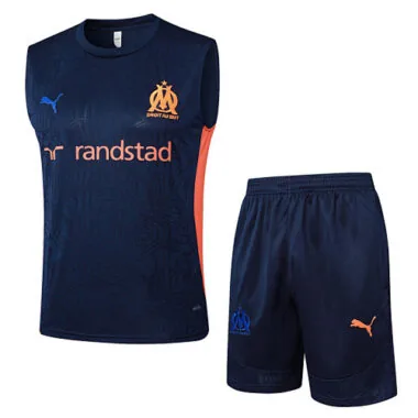 25-26 Marseille Navy Training Kits Football Vest Suits Cheap Football Jersey Wholesale Yupoo