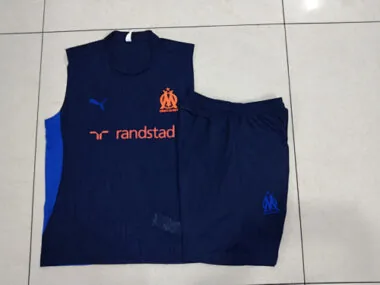 25-26 Marseille Navy Training Kits Football Vest Suits Cheap Football Jersey Wholesale Yupoo