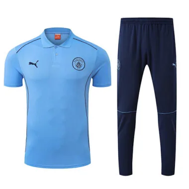 25-26 Marseille Blue POLO Training Kits Football Tracksuits Cheap Football Jersey Wholesale Yupoo