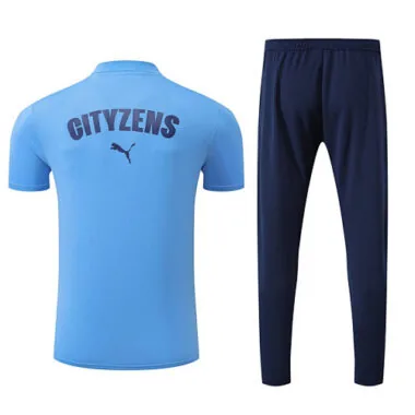 25-26 Marseille Blue POLO Training Kits Football Tracksuits Cheap Football Jersey Wholesale Yupoo