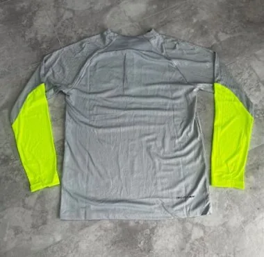 23-24 PSG Grey&ellow Training Suits Long Sleeve Zipper Tracksuits