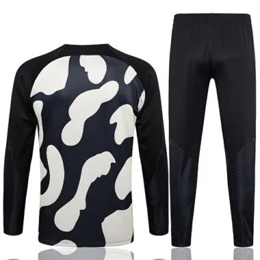 23-24 PSG Yellow and Black Camouflage Style Tracksuits Long Sleeve Kits