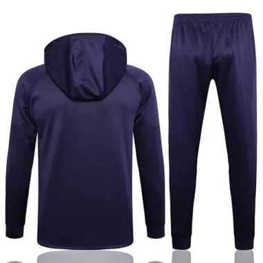 23-24 PSG Navy Hoodie Jacket Suits Long Sleeve Zipper Tracksuit Cheap Jerseys Yupoo