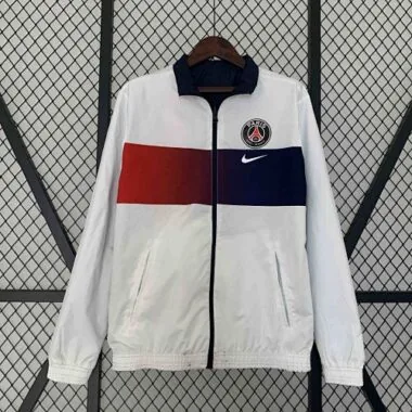 23-24 PSG Reversible Windbreaker White&Navy Double-Sides Jacket