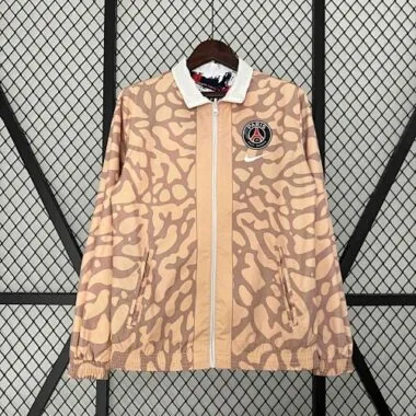 23-24 PSG Reversible Windbreaker White&Brown Double-Sides Jacket