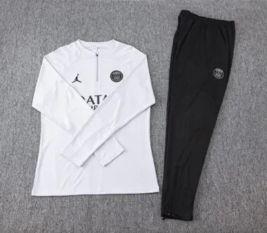 23-24 PSG Long Sleeve Tracksuit White Training Suits
