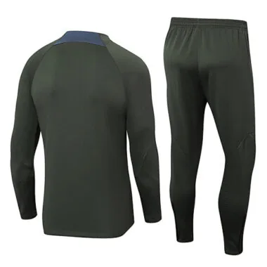 23-24 PSG Long Sleeve Tracksuit Green Training Suits