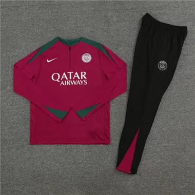 24-25 PSG Long Sleeve Tracksuit Red Training Suits