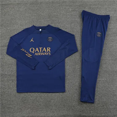23-24 PSG Long Sleeve Kits Navy Zipper Training Suits