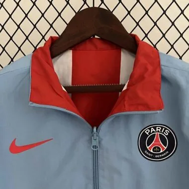 23-24 PSG Reversible Windbreaker Red&Blue Double-Sides Jacket