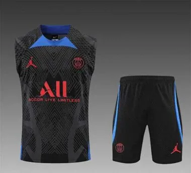 22-23 PSG vest training suit kit Black