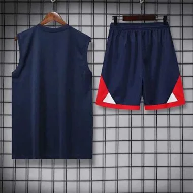 22-23 PSG vest training kit kit dark blue and red stripe