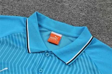 Polo Marseille sky blue stripes