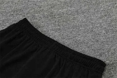 Polo Marseille black with grey-stripe