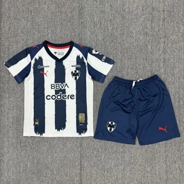25-26 Kids Monterrey Home Kit Cheap Football Jersey Wholesale Yupoo