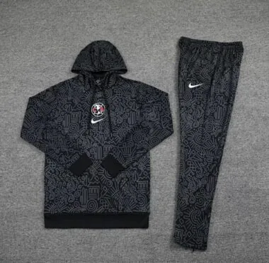 25-26 Club America Black Hoodies Long Jacket Suits Cheap Football Jersey Wholesale Yupoo