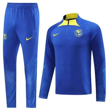 23-24 Club America Long Sleeve Blue Training Suits