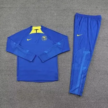 23-24 Club America Long Sleeve Blue Training Suits