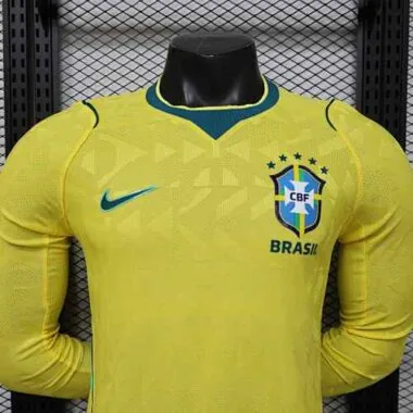 2026 Player Brazil Home Long Sleeve Kit S-3XL World Cup Cheap Football Jersey Wholesale Yupoo