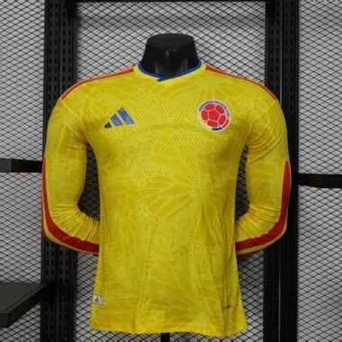 2026 Player Colombia Home Long Sleeve Kit World Cup S-3XL Cheap Football Jersey Wholesale Yupoo