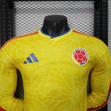 2026 Player Colombia Home Long Sleeve Kit World Cup S-3XL Cheap Football Jersey Wholesale Yupoo