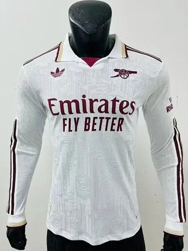 25-26 Player Arsenal Third Away Long Sleeve Kit S-2XL Cheap Football Jersey Wholesale Yupoo