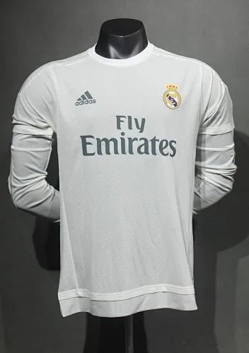 15-16 Retro Player Real Madrid Home Kit Long Sleeve Cheap Football Jersey Wholesale Yupoo
